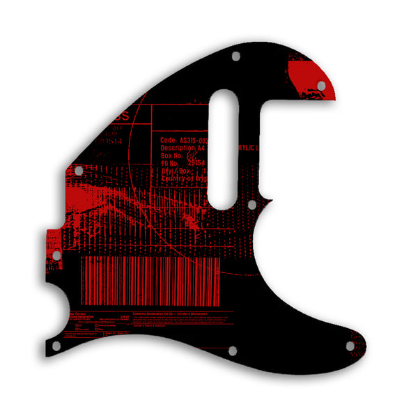 Fender TELECASTER ACOUSTASONIC Custom Pickguard Scratchplate ABSTRACT Design