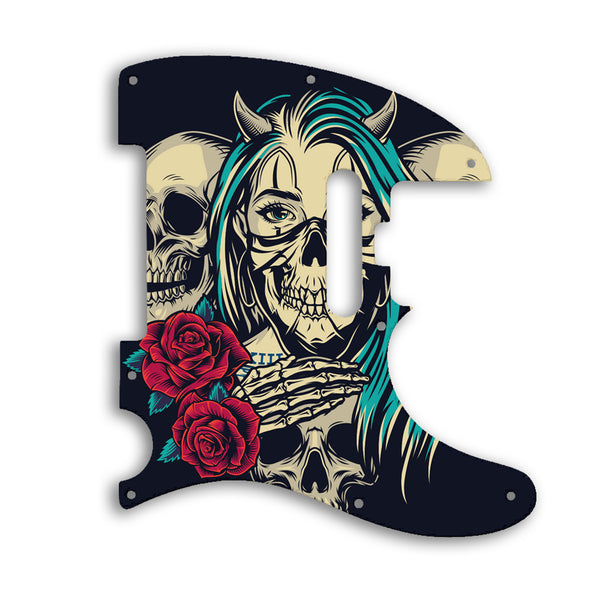 Fender TELECASTER AMERICAN ELITE Custom Pickguard Scratchplate Skull Design