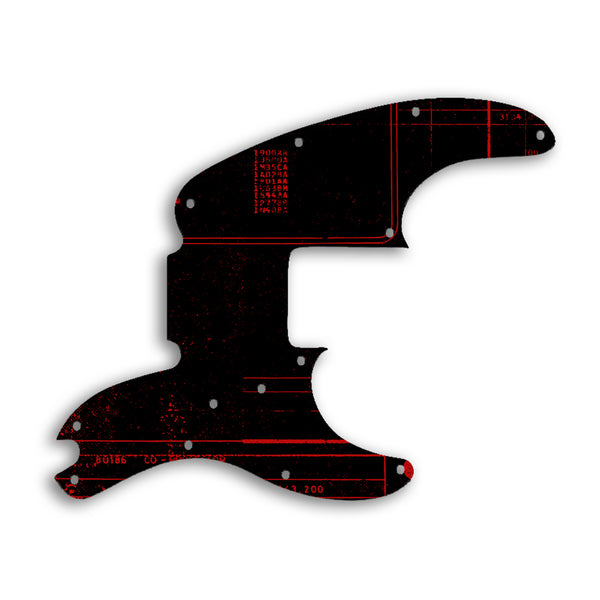 Fender Tele Bass Custom Pickguard Scratchplate ABSTRACT Design