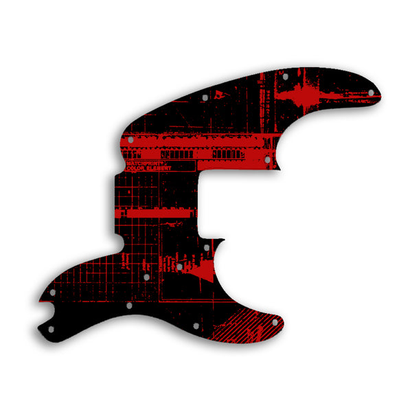 Fender Tele Bass Custom Pickguard Scratchplate ABSTRACT Design