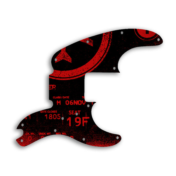 Fender Tele Bass Custom Pickguard Scratchplate ABSTRACT Design