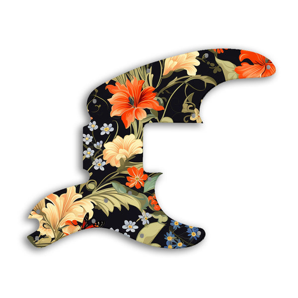 Fender Tele Bass Custom Pickguard Scratchplate Floral Design