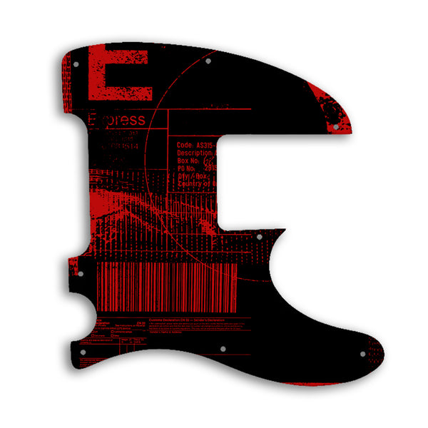 Fender Telecaster Bass Squier Vintage Modified Custom Pickguard Scratchplate ABSTRACT Design