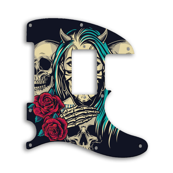 Fender TELECASTER BLACKTOP SERIES Custom Pickguard Scratchplate Skull Design