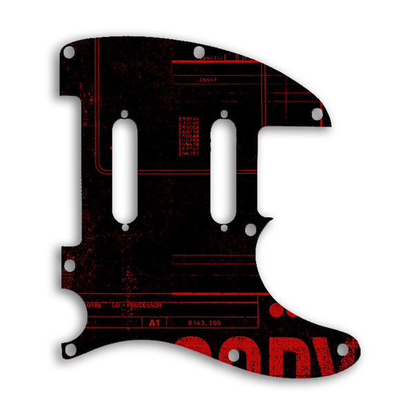 Fender TELECASTER BLACKTOP BARITONE Custom Pickguard Scratchplate ABSTRACT Design