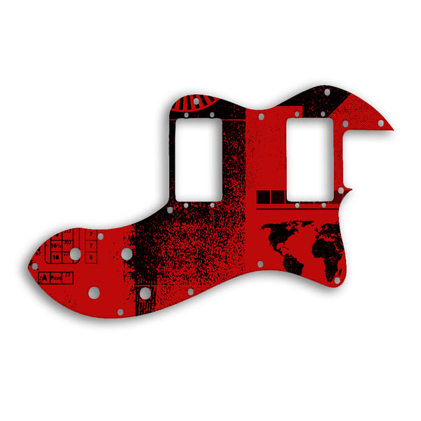 Fender TELECASTER CLASSIC PLAYER THINLINE DELUXE Custom Pickguard Scratchplate ABSTRACT Design