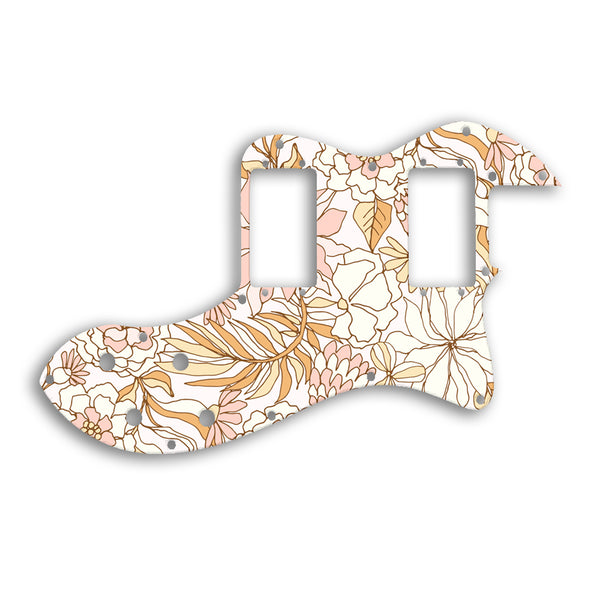 Fender TELECASTER CLASSIC PLAYER THINLINE DELUXE Custom Pickguard Scratchplate FLOWERS Design