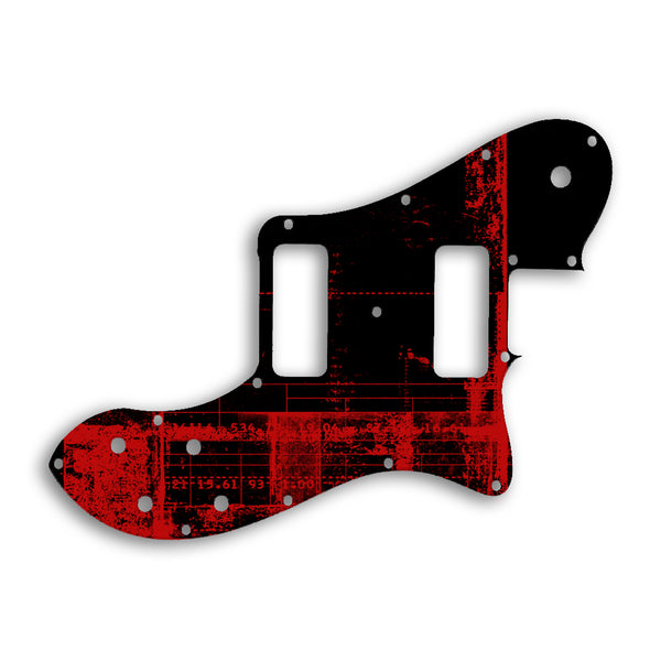 Fender TELECASTER CLASSIC PLAYER DELUXE BLACK DOVE Custom Pickguard Scratchplate ABSTRACT Design