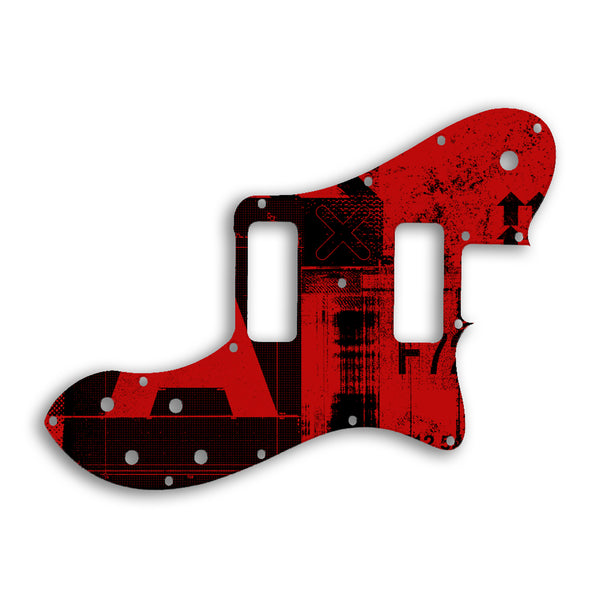 Fender TELECASTER CLASSIC PLAYER DELUXE BLACK DOVE Custom Pickguard Scratchplate ABSTRACT Design