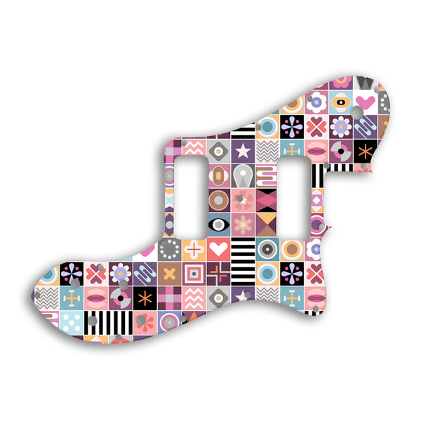 Fender TELECASTER CLASSIC PLAYER DELUXE BLACK DOVE Custom Pickguard Scratchplate GEOMETRIC Design