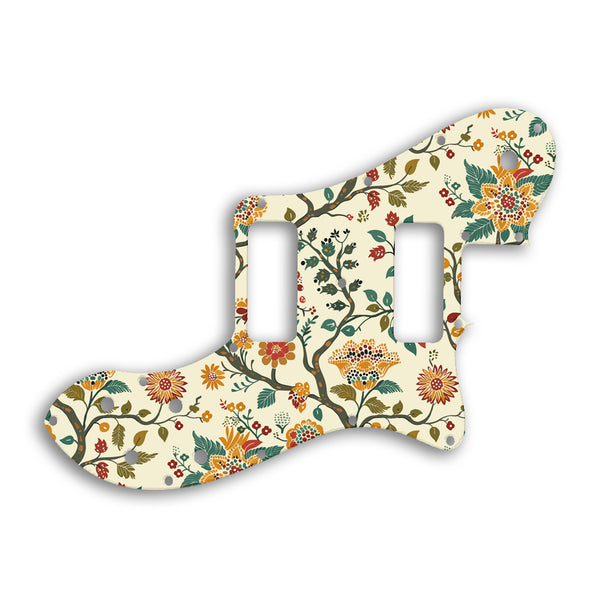 Fender TELECASTER CLASSIC PLAYER DELUXE BLACK DOVE Custom Pickguard Scratchplate INDIAN_FLORAL Design