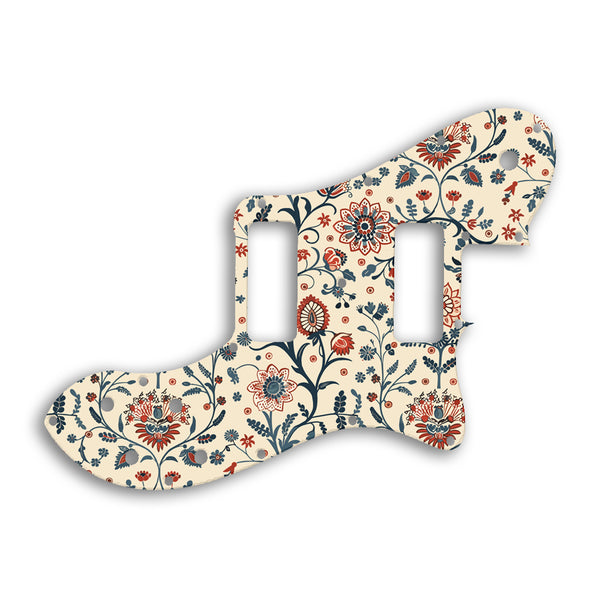 Fender TELECASTER CLASSIC PLAYER DELUXE BLACK DOVE Custom Pickguard Scratchplate INDIAN_FLORAL Design