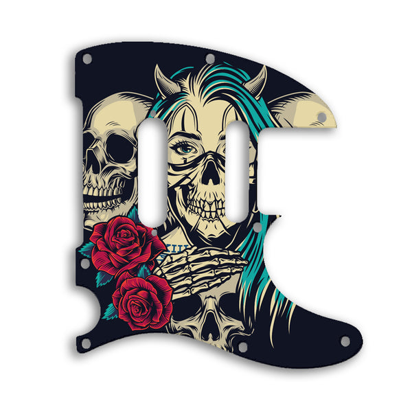 Fender TELECASTER MODERN PLAYER PLUS Custom Pickguard Scratchplate Skull Design