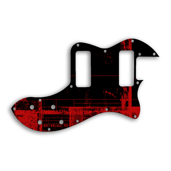 Fender TELECASTER MODERN PLAYER THINLINE DELUXE Custom Pickguard Scratchplate ABSTRACT Design