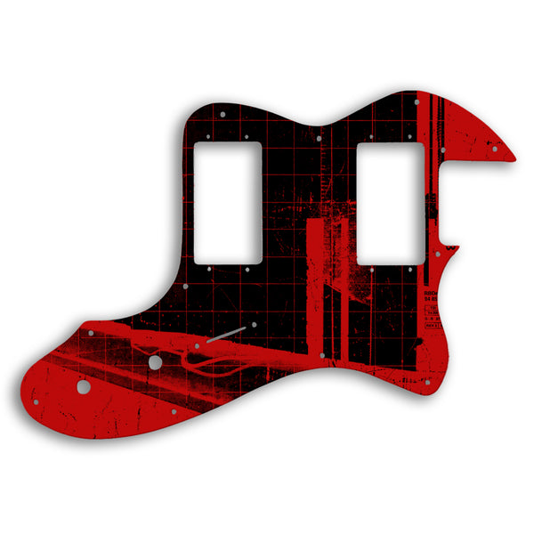 Fender Telecaster Thinline 1999-Present Made In Mexico Or 2012-2013 American Vintage Custom Pickguard Scratchplate ABSTRACT Design