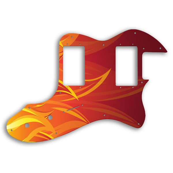 Fender Telecaster Thinline 1999-Present Made In Mexico Or 2012-2013 American Vintage Custom Pickguard Scratchplate Fire Design