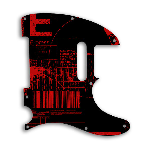 Fender TELECASTER USA AND MEXICAN STANDARD Custom Pickguard Scratchplate ABSTRACT Design