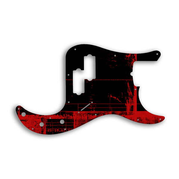 Fender Tony Franklin Signature Series Precision Bass Custom Pickguard Scratchplate ABSTRACT Design