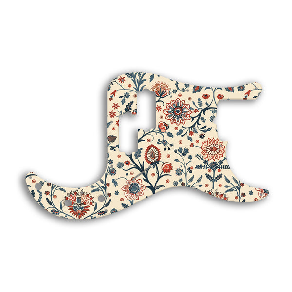 Fender Tony Franklin Signature Series Precision Bass Custom Pickguard Scratchplate INDIAN_FLORAL Design