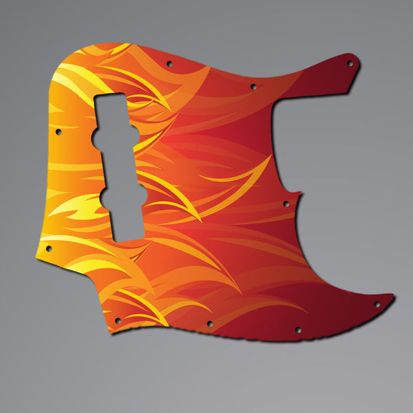 Fender Fender Jazz Bass Pickguard 3 Ply(W/B/W) 8 mounting hole Custom Pickguard Scratchplate Fire Design