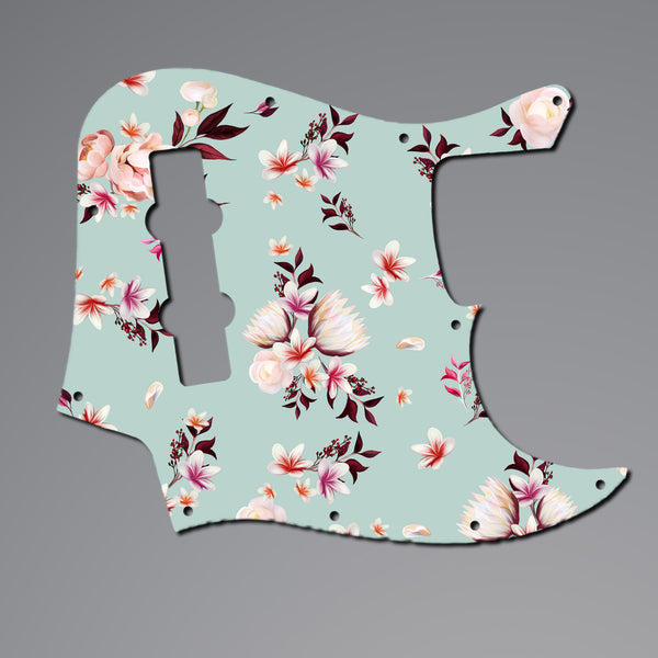 Fender Fender Jazz Bass Pickguard 3 Ply(W/B/W) 8 mounting hole Custom Pickguard Scratchplate FLOWERS Design