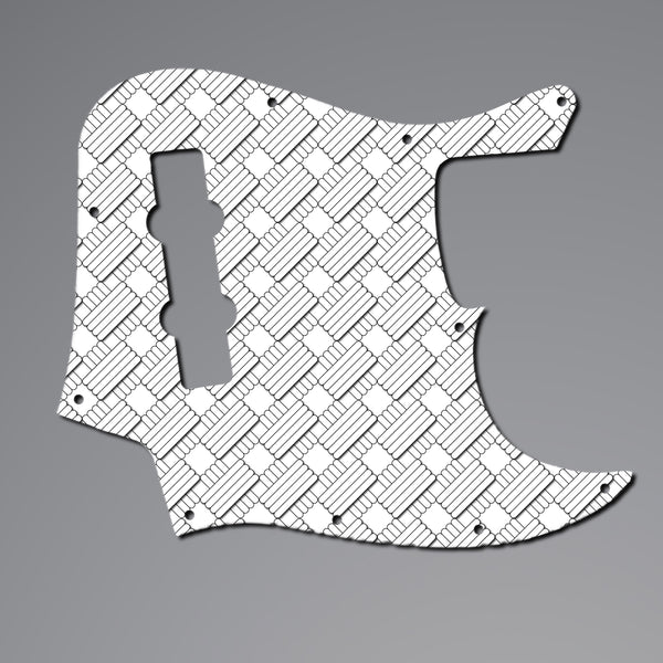 Fender Fender Jazz Bass Pickguard 3 Ply(W/B/W) 8 mounting hole Custom Pickguard Scratchplate GEOMETRIC Design