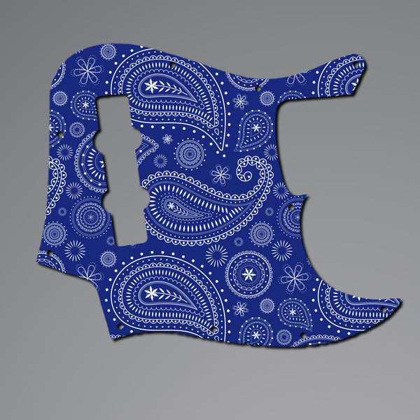 Fender Fender Jazz Bass Pickguard 3 Ply(W/B/W) 8 mounting hole Custom Pickguard Scratchplate Paisley Design