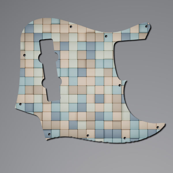 Fender Fender Jazz Bass Pickguard 3 Ply(W/B/W) 8 mounting hole Custom Pickguard Scratchplate TILES Design