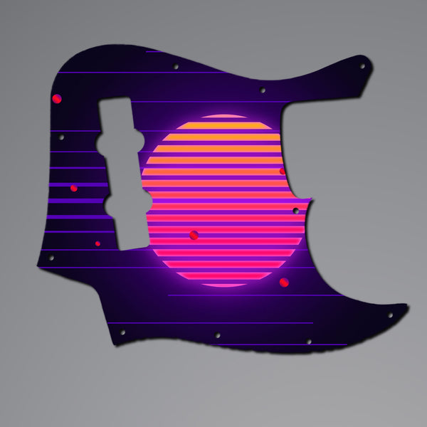 Fender Fender Jazz Bass Pickguard 3 Ply(W/B/W) 8 mounting hole Custom Pickguard Scratchplate TRON Design