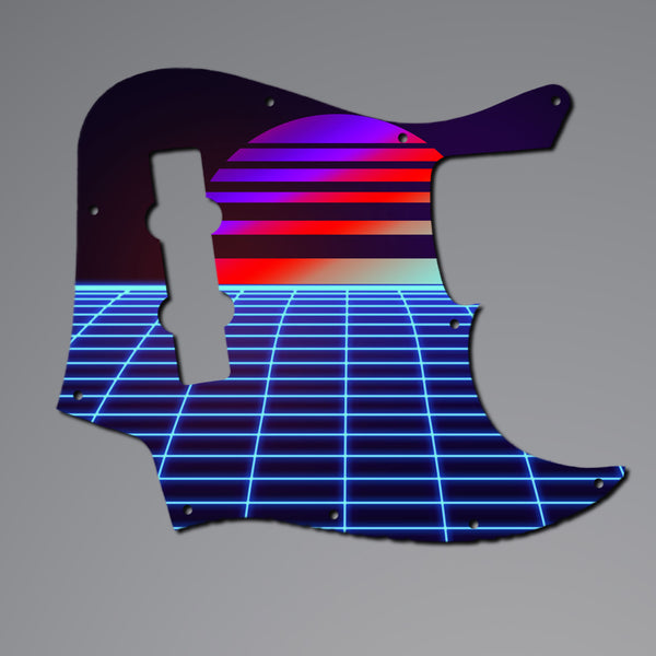 Fender Fender Jazz Bass Pickguard 3 Ply(W/B/W) 8 mounting hole Custom Pickguard Scratchplate TRON Design