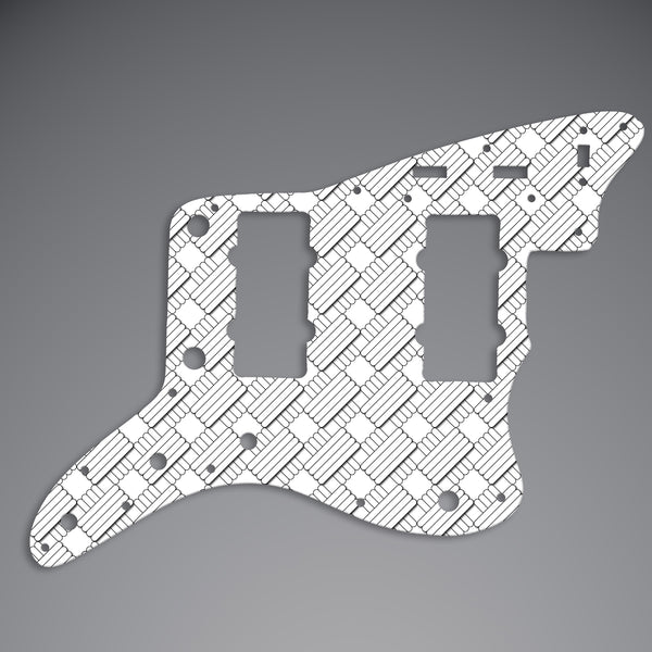 Fender Fender Jazz Master Pickguard 3 Ply(W/B/W) 14 mounting hole Custom Pickguard Scratchplate GEOMETRIC Design