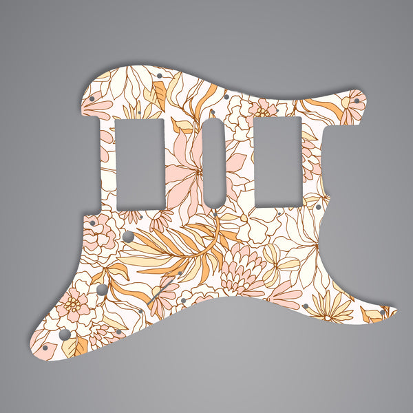 Fender Fender Stratocaster HSH Pickguard 3 Ply(W/B/W) 11 mounting hole for Fender American/Mexican Standard Custom Pickguard Scratchplate FLOWERS Design