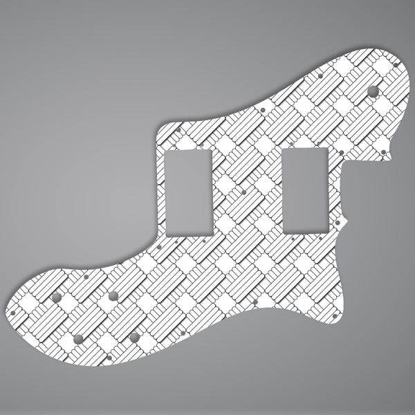 Fender Fender Telecaster deluxe HH pickguard 3 Ply (W/B/W) 15 mounting holes Custom Pickguard Scratchplate GEOMETRIC Design