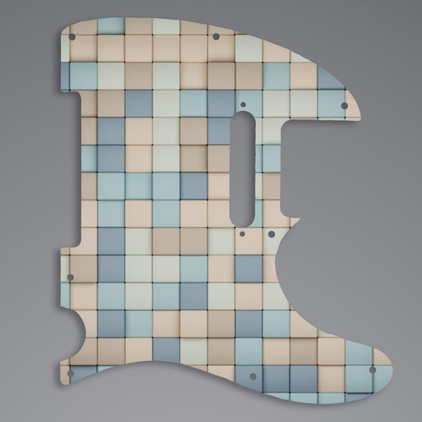 Fender Fender Telecaster pickguard 8 mounting hole 3 Ply(W/B/W) Custom Pickguard Scratchplate TILES Design