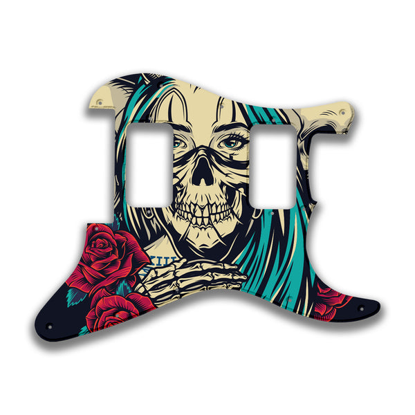 Charvel Charvel So-Cal HH Profile Custom Pickguard Scratchplate Skull Design