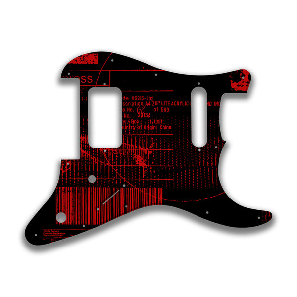 Charvel Charvel So-Cal HS w/ 2 Controls and Switch Profile Custom Pickguard Scratchplate ABSTRACT Design