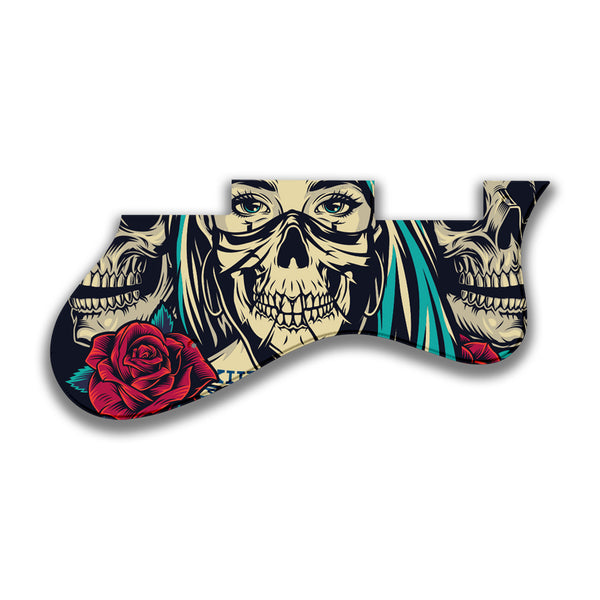 Epiphone Epiphone Epi Dot Profile Custom Pickguard Scratchplate Skull Design