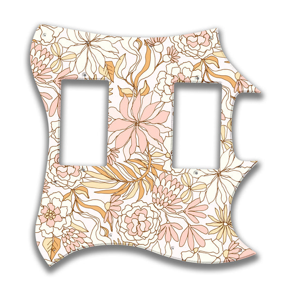 Epiphone Epiphone Epi G310 Curved Neck Pocket Profile 2 Custom Pickguard Scratchplate FLOWERS Design