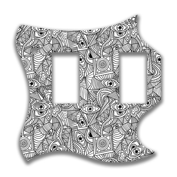 Epiphone Epiphone Epi G400 '66(RI) Full Face Profile Custom Pickguard Scratchplate Abstract Design