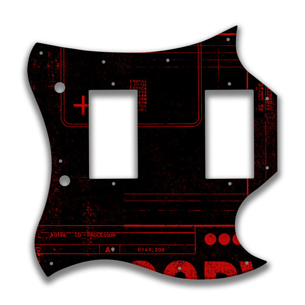 Epiphone Epiphone Epi G400 '66(RI) Full Face Profile Custom Pickguard Scratchplate ABSTRACT Design