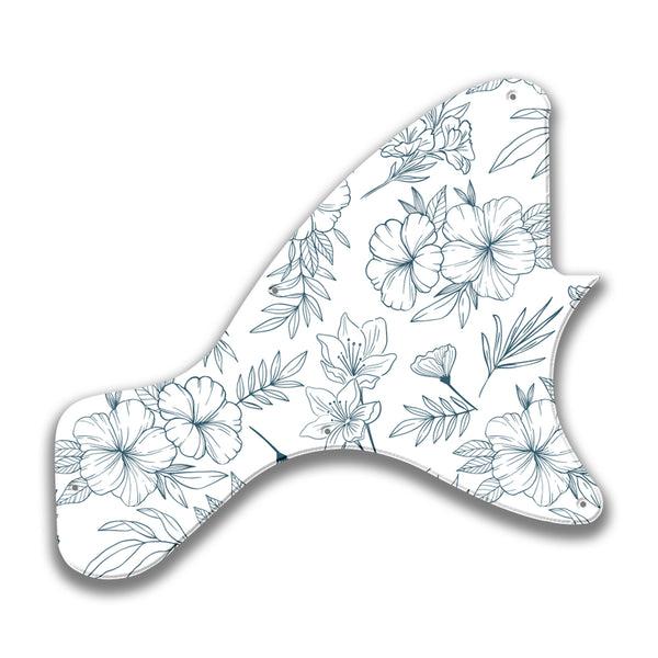 Epiphone Epiphone Epi Les Paul Junior neck tang Custom Pickguard Scratchplate Floral Design