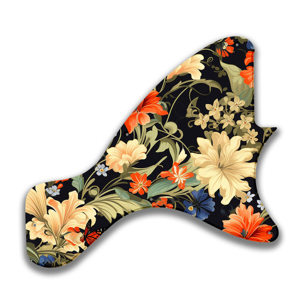 Epiphone Epiphone Epi Les Paul Junior neck tang Custom Pickguard Scratchplate Floral Design