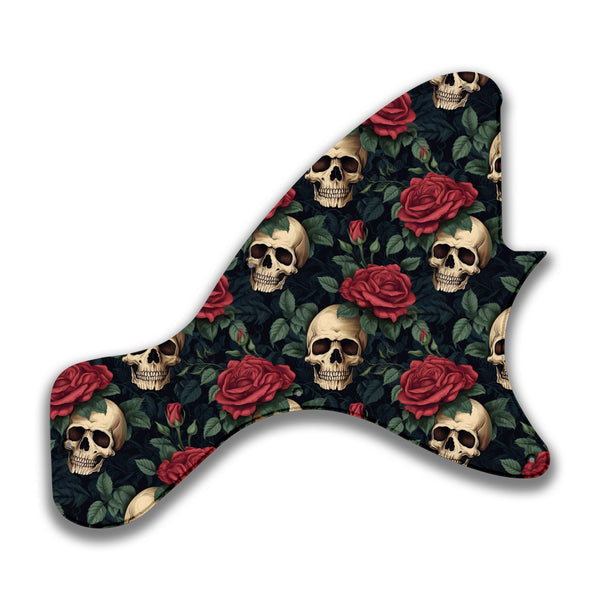 Epiphone Epiphone Epi Les Paul Junior neck tang Custom Pickguard Scratchplate SKULL Design