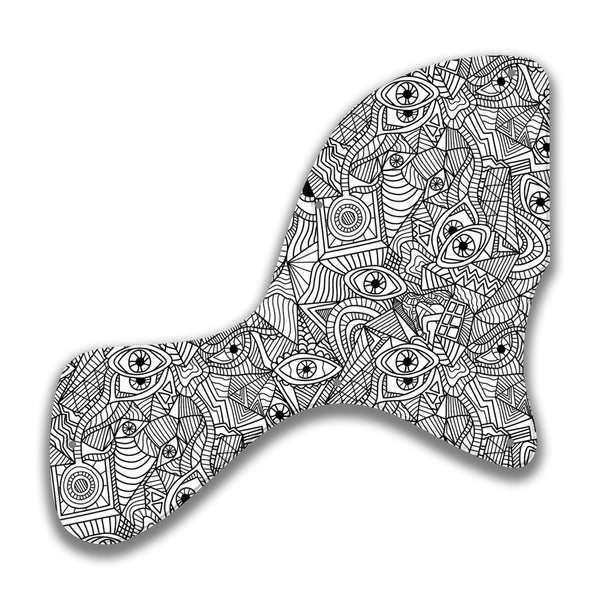 Epiphone Epiphone Epi Les Paul Junior straight neck Custom Pickguard Scratchplate Abstract Design