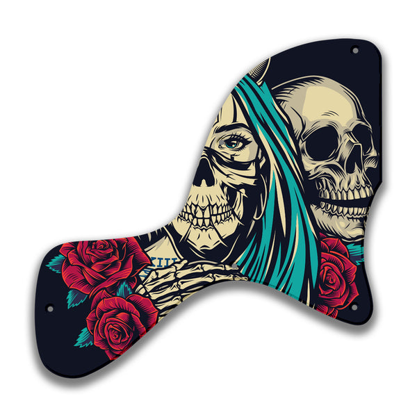 Epiphone Epiphone Epi Les Paul Junior straight neck Custom Pickguard Scratchplate Skull Design