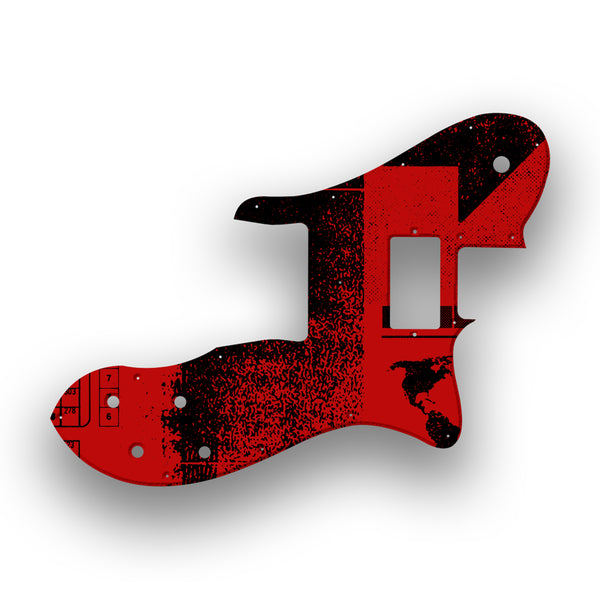 Fender Fender 72 Reissue Custom Telecaster Profile Humbucker Custom Pickguard Scratchplate ABSTRACT Design