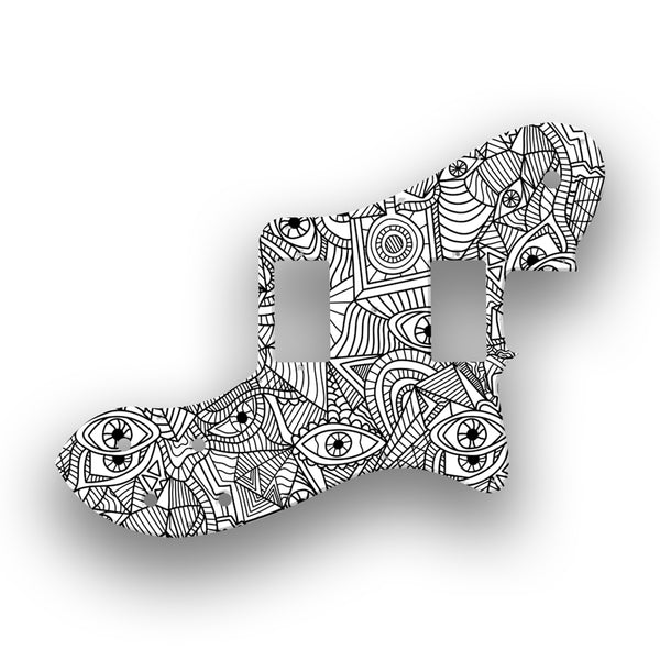 Fender Fender 72 Reissue Deluxe Telecaster Profile Humbucker Custom Pickguard Scratchplate Abstract Design