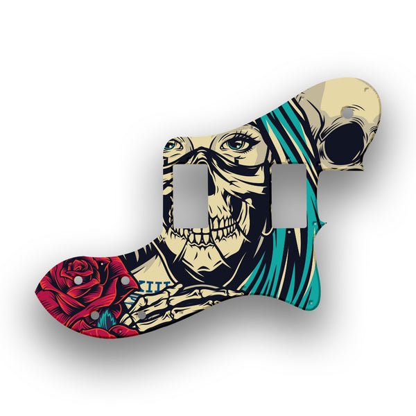 Fender Fender 72 Reissue Deluxe Telecaster Profile Humbucker Custom Pickguard Scratchplate Skull Design