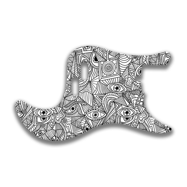 Fender Fender Bullet Bass Profile Custom Pickguard Scratchplate Abstract Design