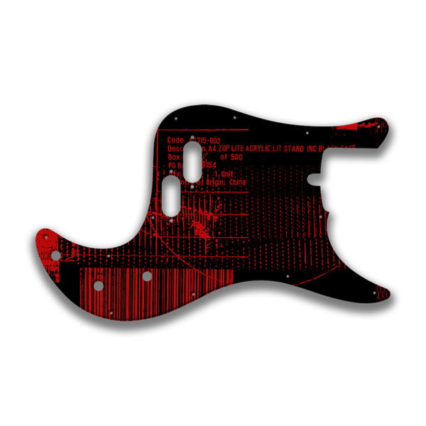 Fender Fender Bullet Bass Profile Custom Pickguard Scratchplate ABSTRACT Design